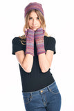 Alpaca Fingerless Gloves- Mosaic