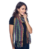 Multicolor Boucle Alpaca Scarf