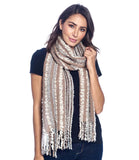 Multicolor Boucle Alpaca Scarf