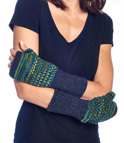 Alpaca Fingerless Gloves- Speckle