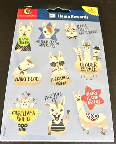 Creative Teaching Press Reward Stickers: Bold & Bright Llama