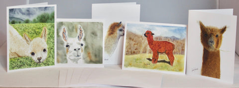 Alpaca & Llama Watercolor Notecards