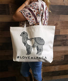 MANDALA LOVE Alpaca Shoulder Tote Bag