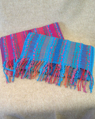Multicolor Boucle Alpaca Scarf