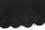 Milan Crochet Edge Baby Alpaca Scarf- Black