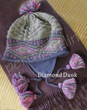 Diamond Dusk Alpaca Chullo Hat