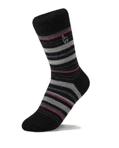 Everyday Alpaca stripe socks - mauve