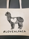 MANDALA LOVE Alpaca Shoulder Tote Bag